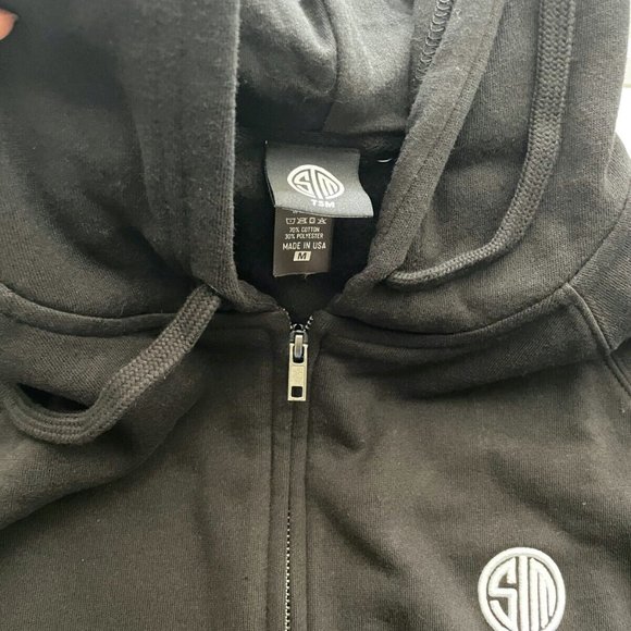 TSM Team Solo Mid Logo Zip-Up Hoodie BLACK Medium NWT - Picture 4 of 5